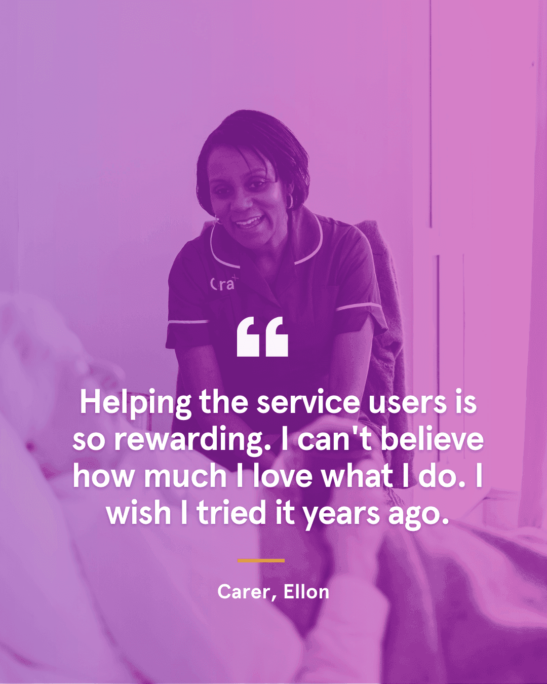 Love working in care quote one